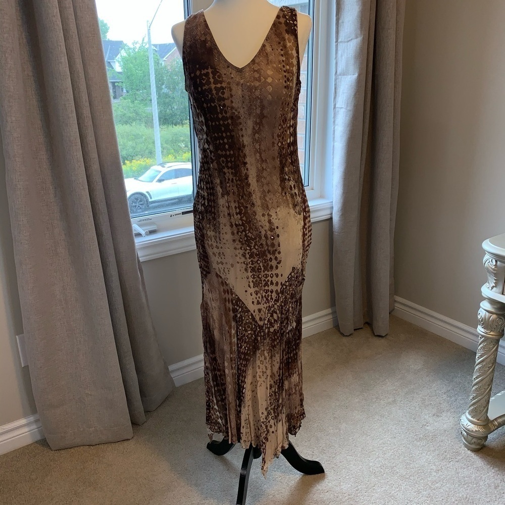 Brown Dress with Sequins